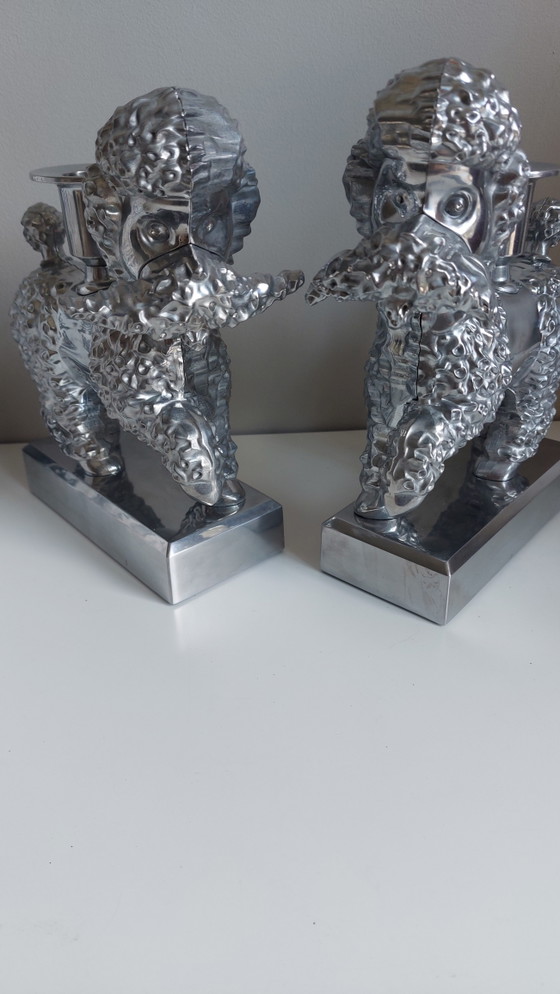 Set di portacandele a forma di barboncino, nuovi nella confezione originale. Per B Sundberg – IKEA, Metal (photo 7 of 7)