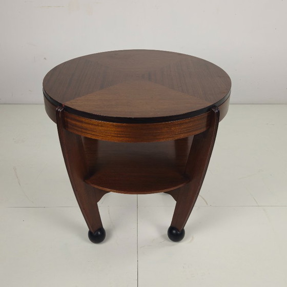Image 1 of Art Deco oak coffee table – Amsterdam School, Netherlands, 1930s