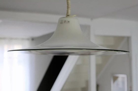 Image 1 of 2x Lampade a sospensione Cinea, Atelier Leucos, Fatte a mano a Murano, Design Giusto Toso