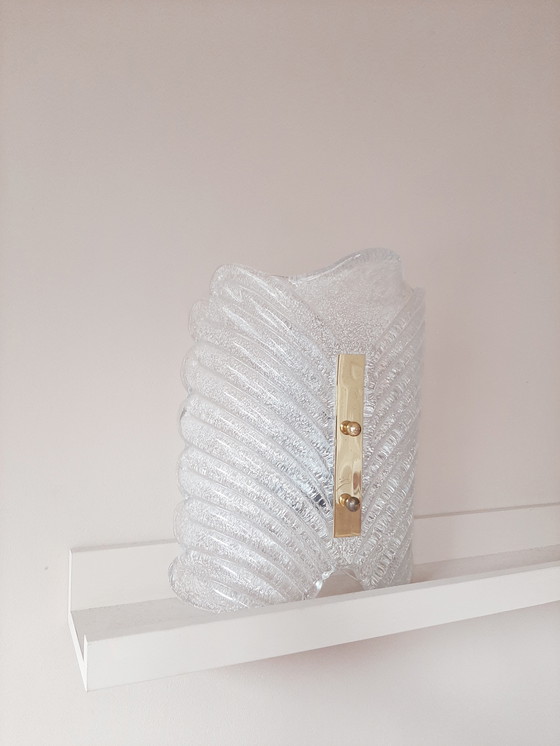 Image 1 of Lampada da parete vintage Fischer Leuchten in ghiaccio satinato