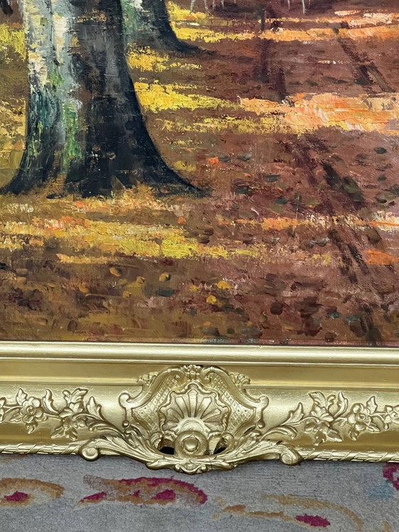 Herfstlandschap. Olieverf op doek. – Schilderijen & Tekeningen, Canvas (photo 4 of 6)
