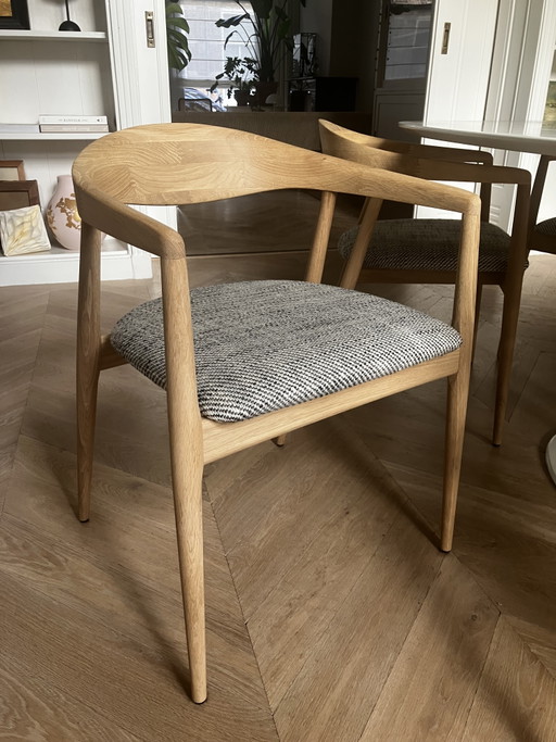 6 sedie da pranzo Strata di Melchior Interieur – eetkamerstoelen, Textile, Wood