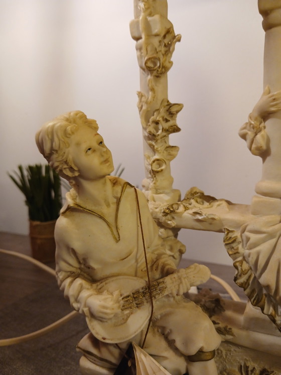 Rare lampe traversante en oxolyte Giuseppe Armani l arte nel mondo Florence 50 cm Capodimonte (photo 10 of 15)