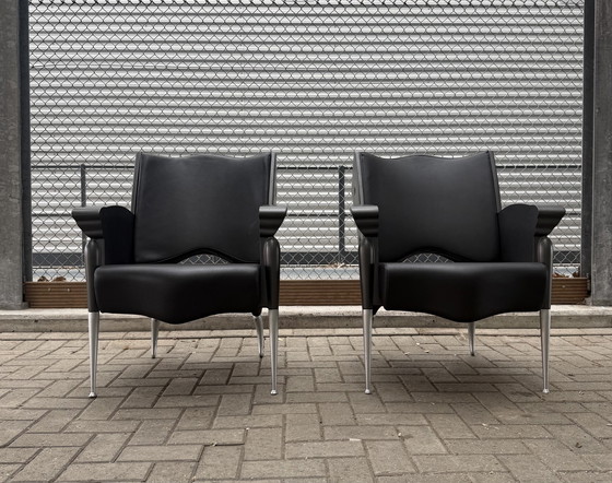 Image 1 of 2x poltrone lounge Bořek Šípek Maletak per Maletti, anni '90