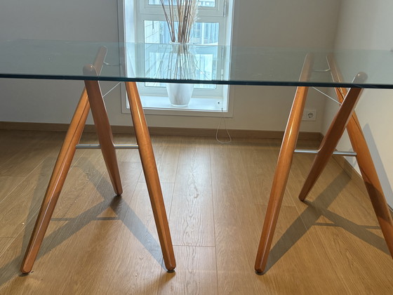 Image 1 of Mesa de comedor de cristal 1x180 Ligne Roset