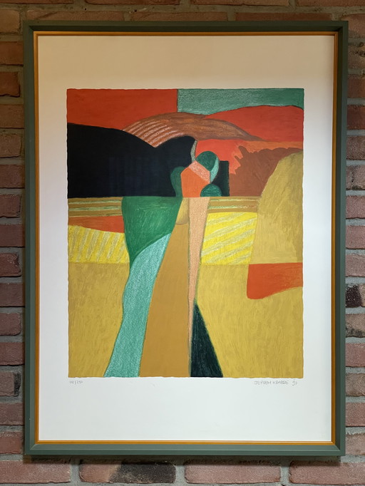 Jeroen Krabbé - Landschap - Zeefdruk - In Potlood Gesigneerd en Genummerd