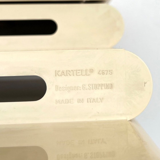 Image 1 of White Magazine Rack by Giotto Stoppino for Kartell, 1970s