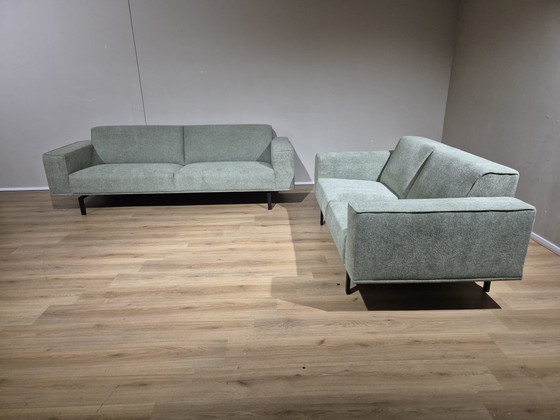 Image 1 of Montel Axel - 4 + 2 zits Bank - NIEUW - Groen - Stof -Design