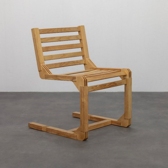 Rare Pair of Postmodern Constructivist Chairs, Netherlands, 1980s – Armchairs, Wood (photo 4 of 10)