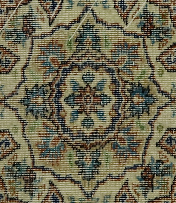 Grande tappeto turco vintage Oushak 260 × 167 cm | Tappeto medaglione in lana anatolica tessuto a mano (photo 3 of 10)