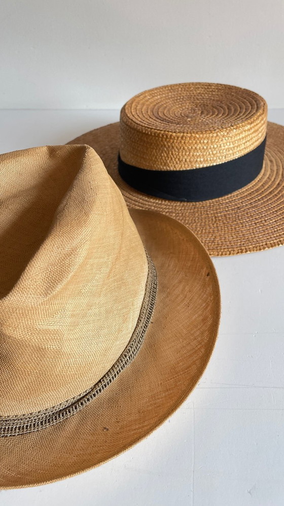 Image 1 of Déco CHAPEAUX de Paille Vintage