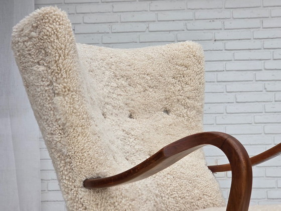 Anni '60, design danese di Alfred Christensen, rivestito, pelle di pecora. – Poltrone, Other (photo 6 of 18)