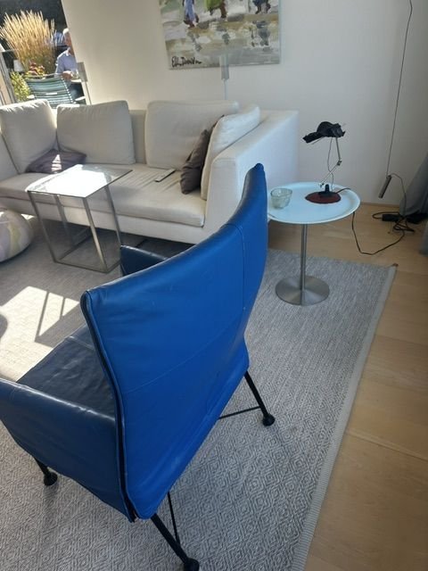 Montis Charly, cuero azul – Sillones, Metal (photo 2 of 5)