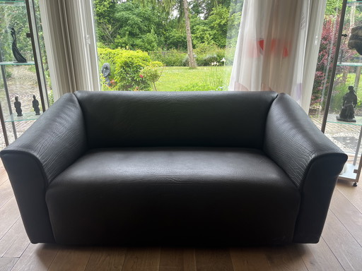 Coin salon De Sede : canapé à deux places, canapé à trois places et fauteuil avec ottoman