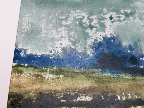 Image 1 of Watercolor Landscape (2 Artworks) - Eugène Eechaut (1928-2019)