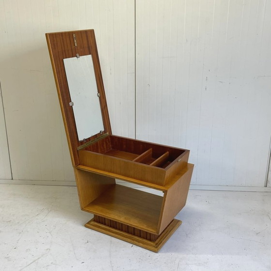 Image 1 of Midcentury vintage audio cabinet dressing table sewing cabinet Art Deco
