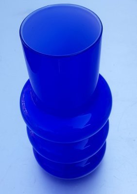 Image 1 of Swedish Blue Ryd Glasbruek Vase, 1970S