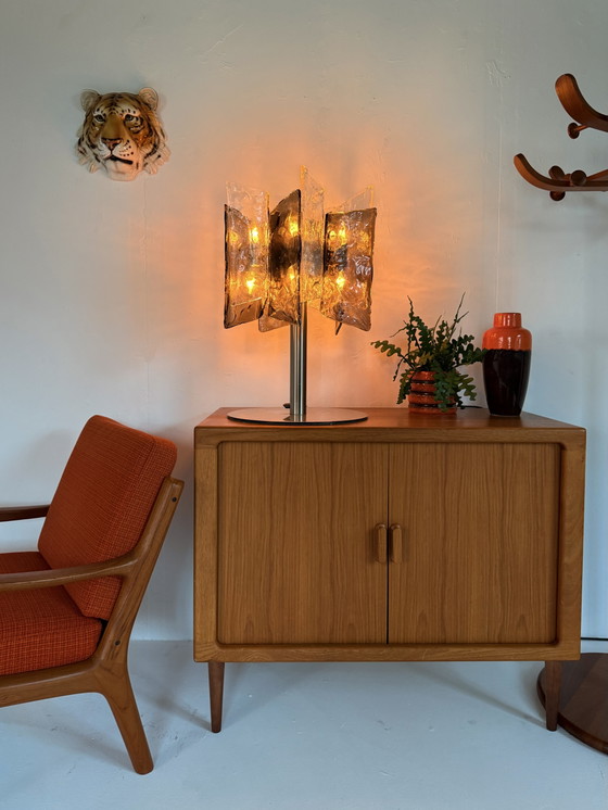 Vintage Murano glass table lamp, Italy '80s – rvs, Metal (photo 4 of 15)