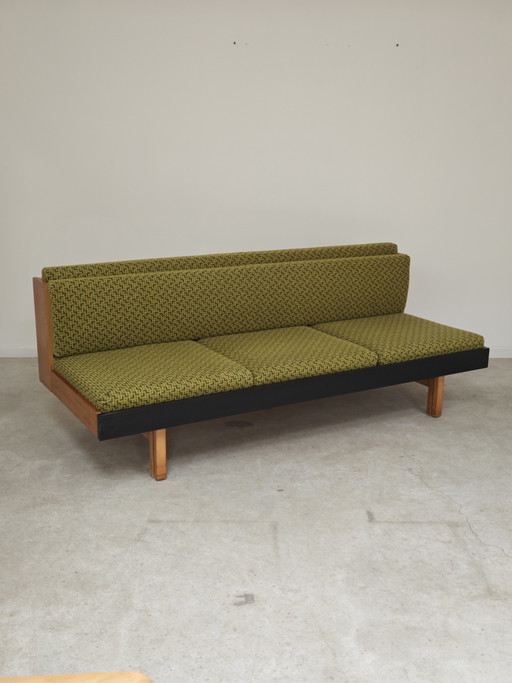 Green folding bench / Drevotvar sofa Czechoslovakia 1960