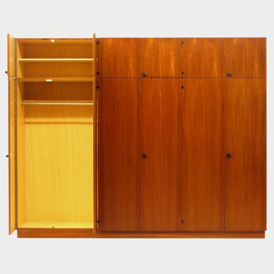 Image 1 of Large vintage mid-century XL wardrobe in teak, 1960s