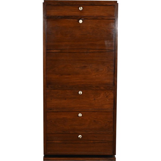 Secrétaire vintage Art déco en palissandre de Rio, années 1900