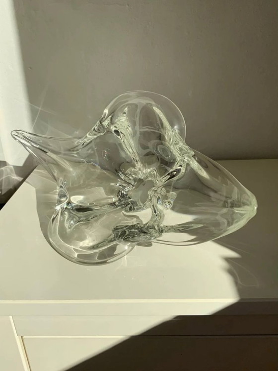 Image 1 of XXL-Skulpturschale aus Muranoglas – „Muschelelement“ – 2,3 kg – 1970er Jahre