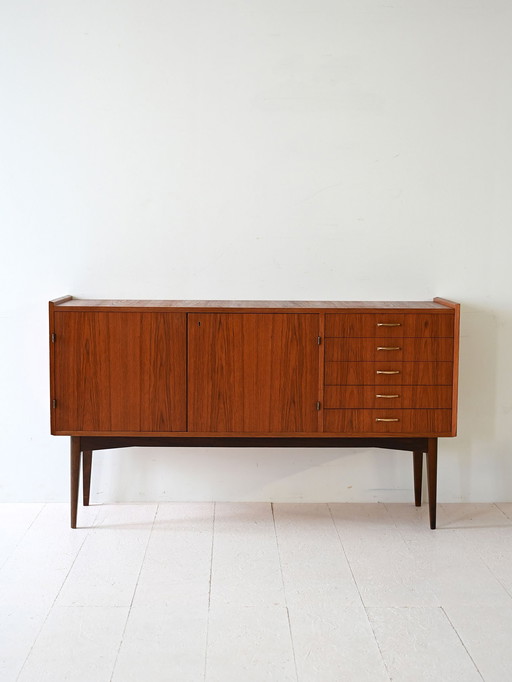 1950s Vintage Scandinavian Teak Sideboard