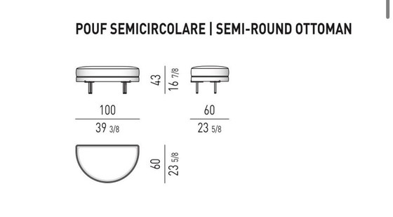 Image 1 of Minotti Torii sofá 250cm + puf cuero / ante