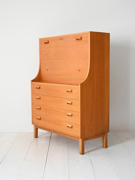 Image 1 of Sekretär aus Eichenholz aus den 1960er Jahren von Børge Mogensen für Søborg Møbler