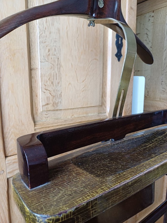 Valet de Chambre / Dressboy en Bois Authentique de Fratelli Reguitti – Portemanteaux, Velvet, Wood (photo 6 of 8)