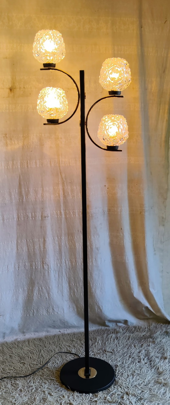 Lampadaire 4 Feux Style Moderniste - Années 50/60 – Metal (photo 7 of 9)