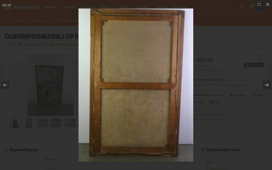 Peinture à l'huile d'un garçon en costume bleu, Peintures et dessins, Toile, Bois, Klassiek (photo 11 sur 15)