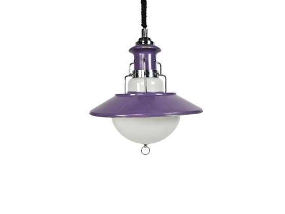 Image 1 of Brevettato - Space Age - hanglamp - opaline glas - metaal - Italie - 70's