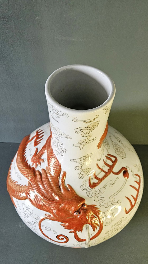 Image 1 of A FAMILLE ROSE PORCELAIN TIANQIUPING VASE