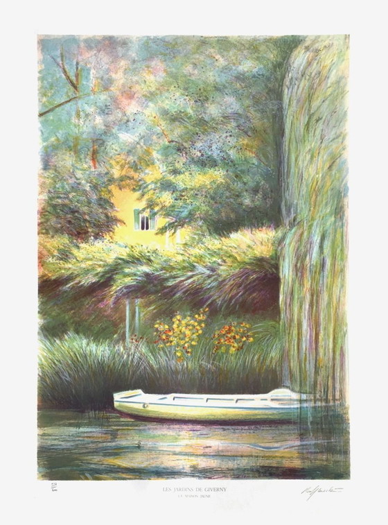 Image 1 of Rolf RAFFLEWSKI Giverny - La maison jaune II Signed lithograph 1990