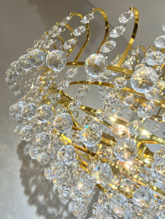 Image 1 of Crystal Large Chandelier Pendant Lamp Crystal Balls