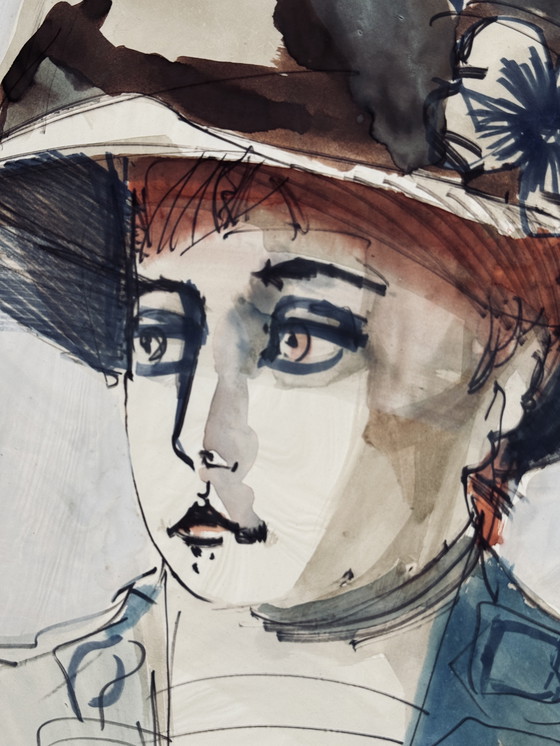 Image 1 of Robert Detheux, dipinto raro del 1963