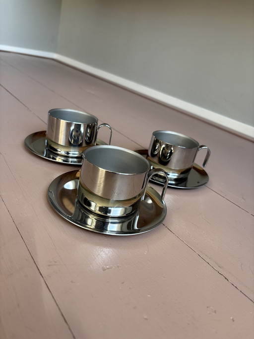 3 tazas y platillos / Tazas Italwaber