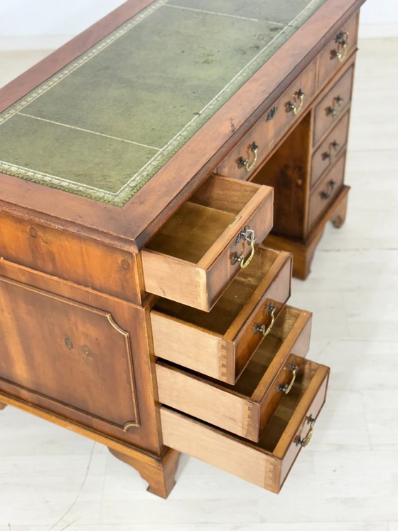 Image 1 of Scrivania in stile Impero vintage / Tavolo in mogano inglese / Scrivania da ufficio / Tavolo da lavoro