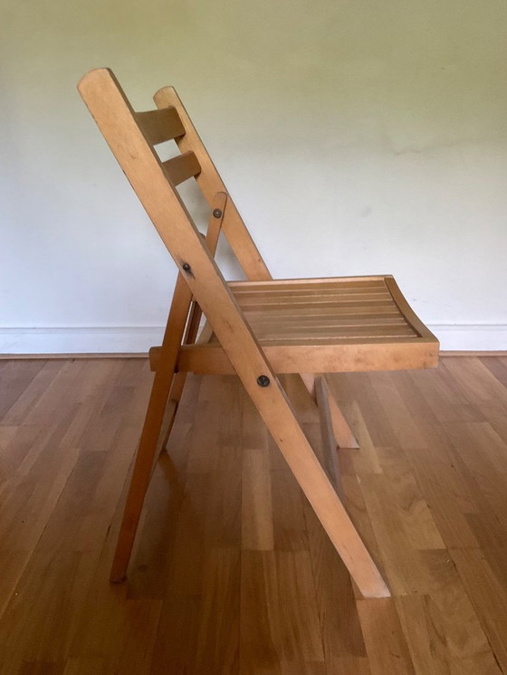 Image 1 of Sedia pieghevole in legno stampato – design scandinavo/modernista