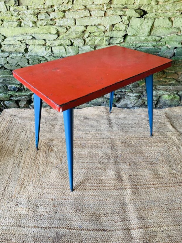 Tolix Table 55, 70 x 70, Noir foncé
