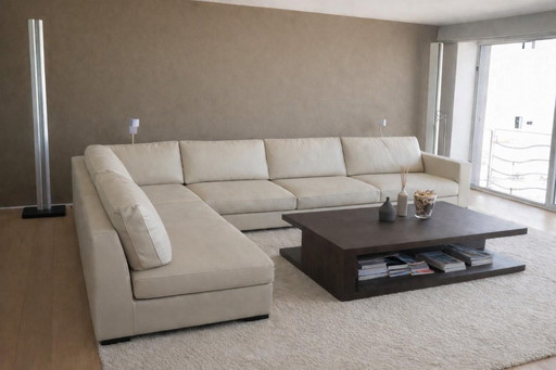 Minotti Hamilton armchair beige leather