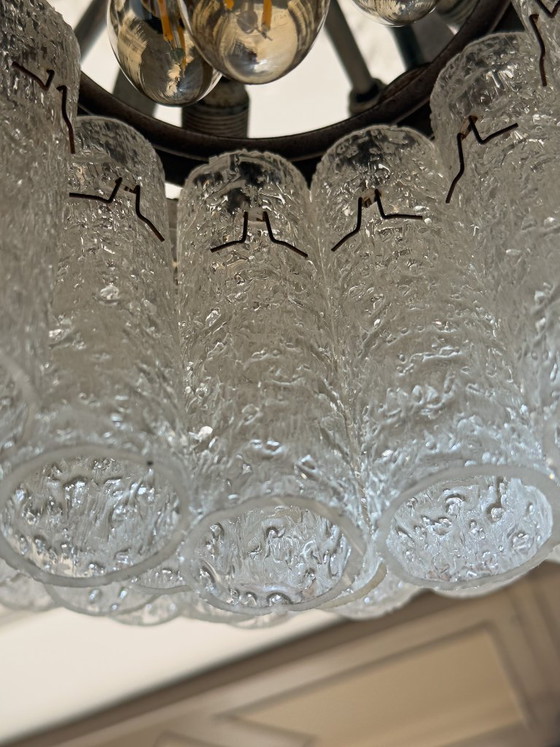 Image 1 of Doria Leuchten Lampadario in vetro smerigliato – 16 luci, ca. 180 elementi in vetro