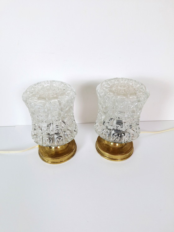 Image 1 of Pair of Vintage Table Lamps, Mid-Century Modern Lamps, 70's Desk Lamps, Bedside Lights, Nightstand Lights, Space Age Lamps