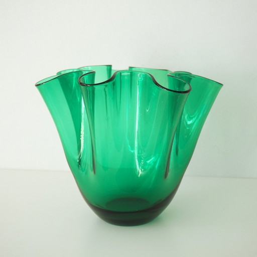 Murano Mcm Handkerchief Fazzoletto Vase 