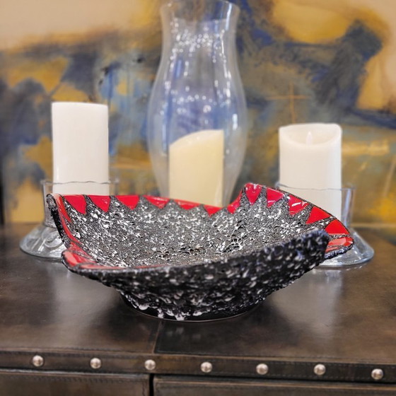 Image 1 of Volcanic centerpiece, Vallauris ceramics, Marius Musarra, Mabyjo's, 60's - France