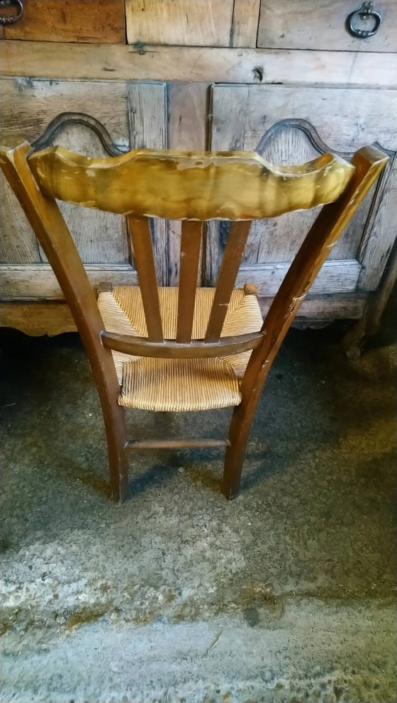Sedia bassa in frassino e paglia – Sedie da pranzo, Wood, Vintage (photo 5 of 6)
