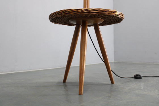 Image 1 of 1970s Jan Kalous Wooden Floor Lamp for ULUV, Czechoslovakia