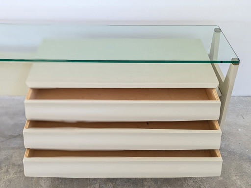 Bureau - Laiton, cristal, bois