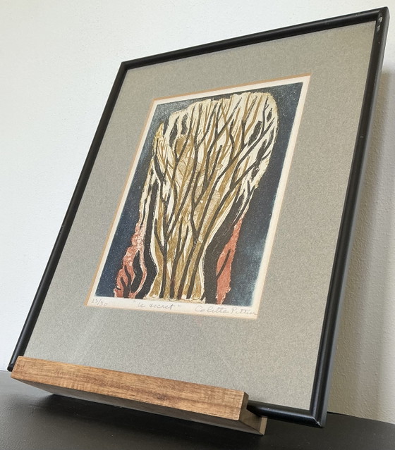 Colette Pettier - Le Secret, aguafuerte y aguatinta de 1966 – Pinturas y dibujos, Paper (photo 11 of 11)